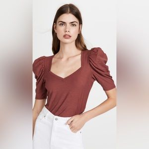 Nation LTD Carolina Sweetheart Party Tee in rusted rose